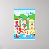 Strette Canvas Print Beach Summer Fun (Voorkant)