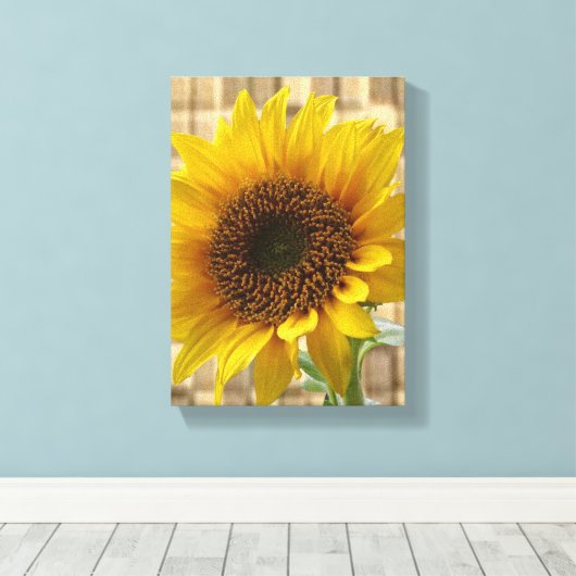 Strette Canvas Print Moederdag Sunflower (Insitu (Houten vloer))