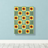 Strette Canvas Print Moederdag Sunflower (Insitu (Houten vloer))