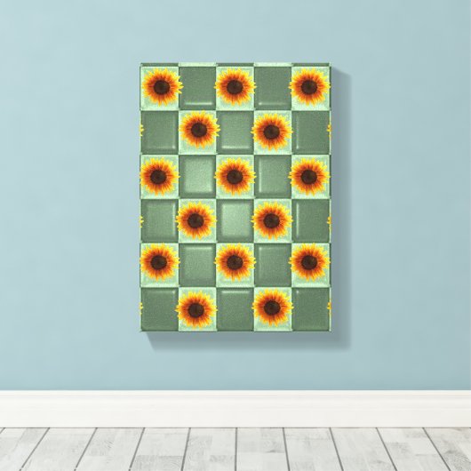 Strette Canvas Print Moederdag Sunflower (Insitu (Houten vloer))