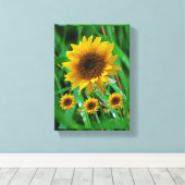 Strette Canvas Print Moederdag Sunflower (Insitu (Houten vloer))