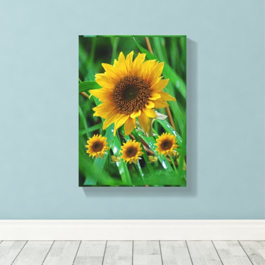 Strette Canvas Print Moederdag Sunflower (Insitu (Houten vloer))