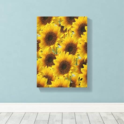 Strette Canvas Print Moederdag Sunflower (Insitu (Houten vloer))