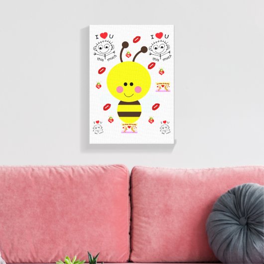 Strette Canvas Print Valentijnse borrel (Insitu (Woonkamer))