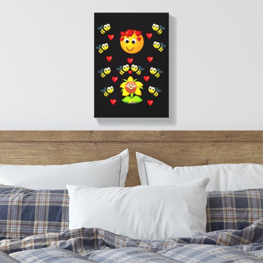 Strette Canvas Print Valentijnse borrel (Insitu (Slaapkamer))