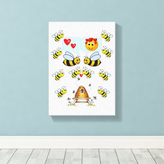 Strette Canvas Print Valentijnse borrel (Insitu (Houten vloer))