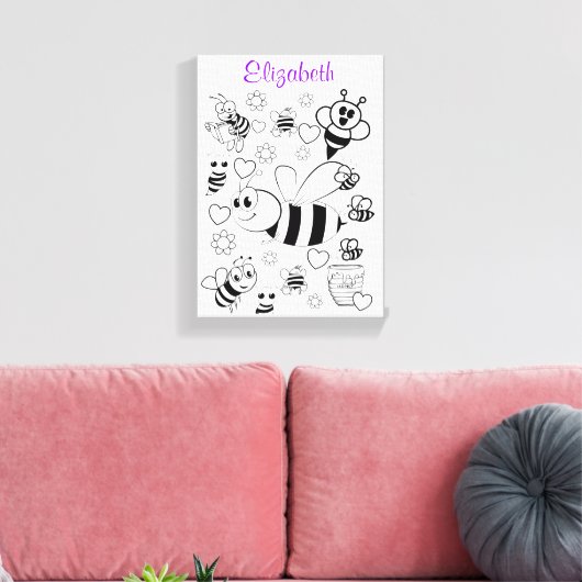 Strette Canvas — witte borrel afdrukken (Insitu (Woonkamer))