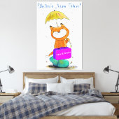 Stretted Canvas Print Cat Feline Spay en Neuter (Insitu (Slaapkamer))