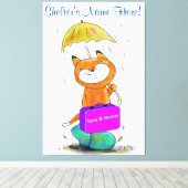 Stretted Canvas Print Cat Feline Spay en Neuter (Insitu (Houten vloer))