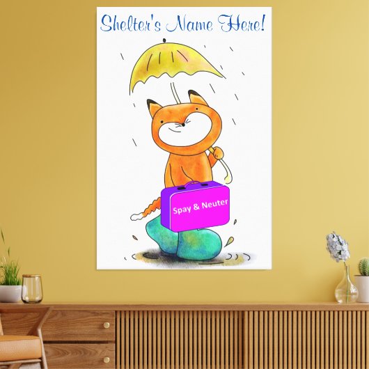 Stretted Canvas Print Cat Feline Spay en Neuter (Insitu (Woonkamer))