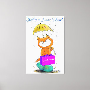 Stretted Canvas Print Cat Feline Spay en Neuter