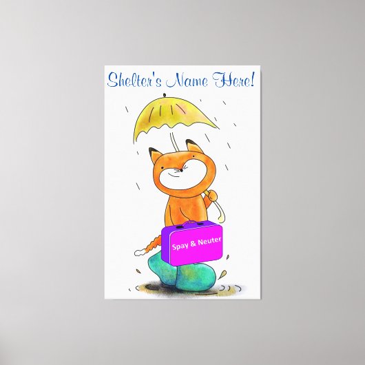 Stretted Canvas Print Cat Feline Spay en Neuter (Voorkant)