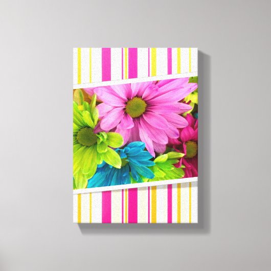 Stretted Canvas Print Moederdag Floral Stripe (Voorkant)