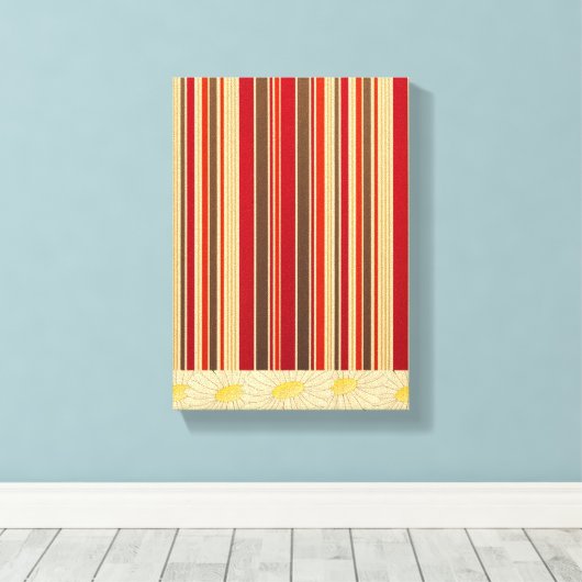 Stretted Canvas Print Moederdag Floral Stripe (Insitu (Houten vloer))