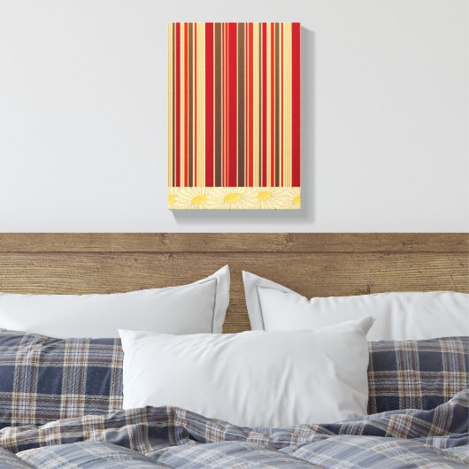 Stretted Canvas Print Moederdag Floral Stripe (Insitu (Slaapkamer))