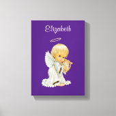 Stretted Canvas Print Paarse Angel (Voorkant)