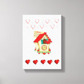 Stretted Canvas Print Valentijnsdag Bird (Voorkant)