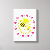 Stretted Canvas Print Valentijnsdag Bumblebee (Voorkant)
