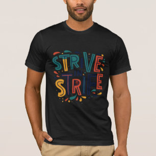"Streven in strijd" Basic donker T-shirt