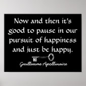 Streven naar Geluk --- Citaat op Poster (Voorkant)