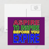 STREVEN NAAR INSPIRATIE VOORDAT JE VERVALT BRIEFKAART (Voorkant / Achterkant)