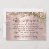 Streven Vonk Wedding Bridal Roos Florals Mint Kaart (Achterkant)