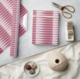 Striatie Schakeringen van Bourgondië Streep Inpakp Cadeaupapier