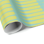 Striation Aqua Chartreuse Streep Inpakpapier (Rol Hoek)