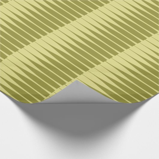Striation Avocado Green Stripe Wrapping Paper Cadeaupapier (Hoek)