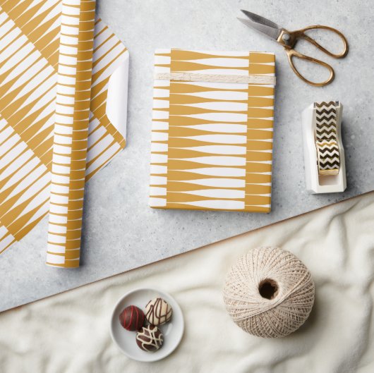 Striation Gold Stripe Wrapping Paper Cadeaupapier (Crafts)
