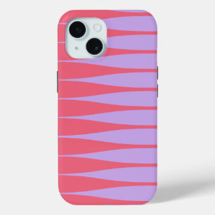 Striation Hot Pink en Lila iPhone 15 Case