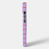 Striation Hot Pink en Lila Case-Mate iPhone Case (Achterkant / Links)