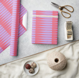 Striation Lavendel en Roze Streep Inpakpapier