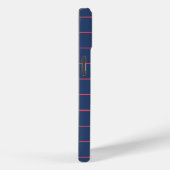 Striation Navy Blauwe en Rode iPhone Hoes (Achterkant / Rechts)