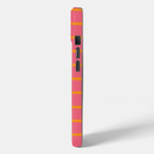 Striation Oranje en Hot Pink iPhone Hoesje (Achterkant / Links)