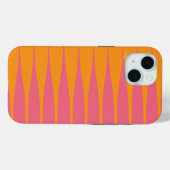 Striation Oranje en Hot Pink iPhone Hoesje (Achterkant (horizontaal))