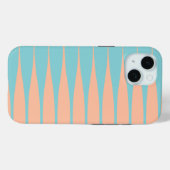 Striation Soft Aqua en Peach iPhone Hoesje (Achterkant (horizontaal))