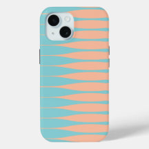 Striation Soft Aqua en Peach iPhone Hoesje