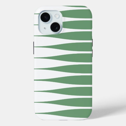 Striation Witte en Groene iPhone Hoes (Achterkant)