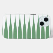 Striation Witte en Groene iPhone Hoes (Achterkant (horizontaal))