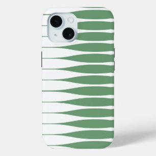 Striation Witte en Groene iPhone Hoes 15 Case