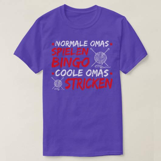 Strickerin Geschenk Oma Lustiges Stricken T-shirt (Design voorkant)