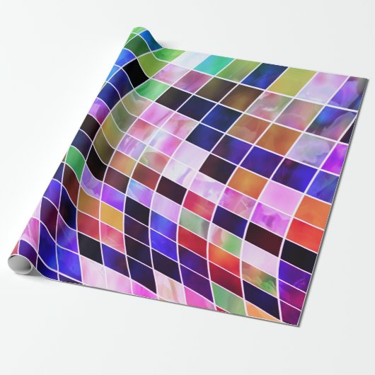 Stricking kleuren leuk inpakpapier (Uitgerold)