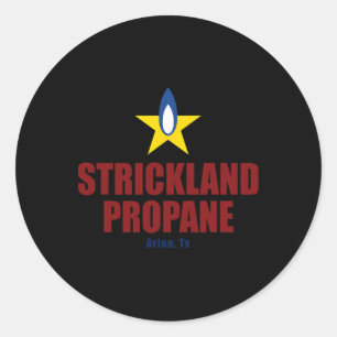 Strickland Propane - Arlen Texas Yellow Star Bbq Ronde Sticker