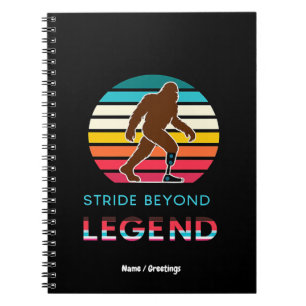 Stride Beyond Legend Sasquatch Amputee Vintage  Notitieboek