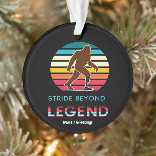 Stride Beyond Legend Sasquatch Amputee Vintage  Ornament (Boom)