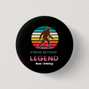 Stride Beyond Legend Sasquatch Amputee Vintage  Ronde Button 3,2 Cm