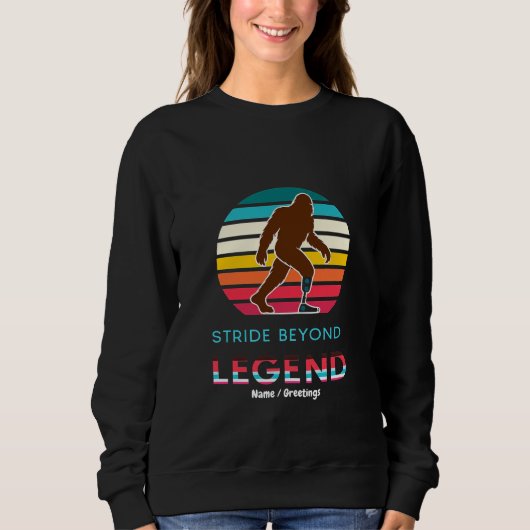 Stride Beyond Legend Sasquatch Amputee Vintage Trui (Voorkant)