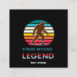 Stride Beyond Legend Sasquatch Amputee Vintage Vierkante Visitekaartje