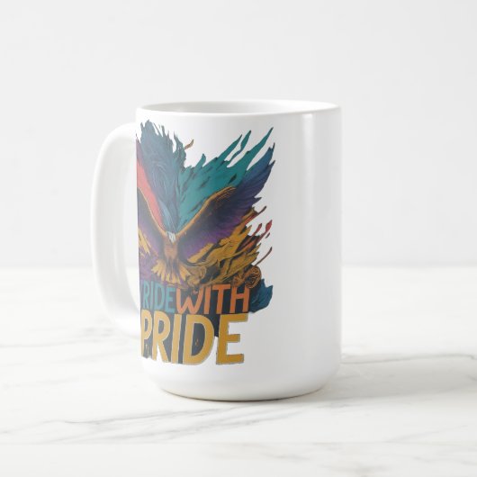 Stride met trots koffiemok (Voorkant links)